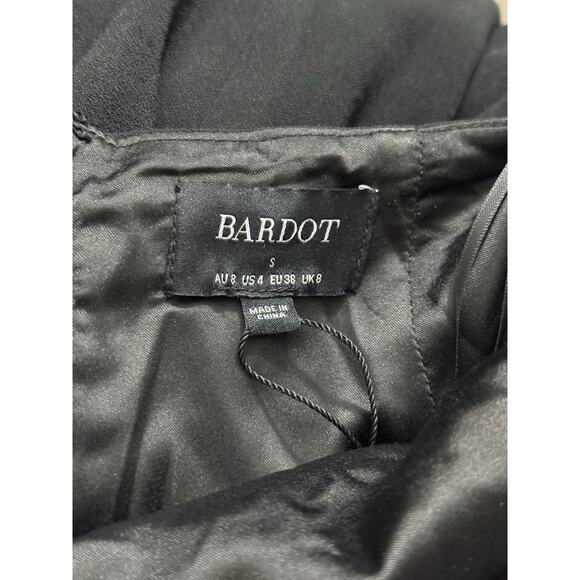 Bardot Womens Vienna Black Open Back Midi Cocktail And Party Dress Size 4 - Picture 7 of 10